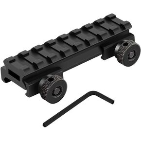 Riser Mount Dovetail to Picatinny Rail Adaptor 20mm Dovetail Scope Mount Base 8 Slots 85mm Length Scope Sight Rail Mount
