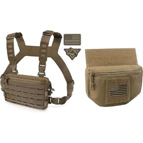 WYNEX Tactical Chest Rig Pack Drop Pouch Sub Abdominal Carrying