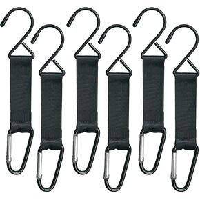 6 pcs Baseball Fence Hook Set Multi Functional Nylon Safety Clips Outdoor Sports Equipment Metal Hooks for Softball Soccer Bag Water Cup Backpack Fencing Hooks Durable Hanging Clips