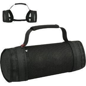 TXEsign Travel Carrying Strap Cover for Sony SRS-XB43 Extra Bass Speaker, Handle Strap with Two Side Mesh Covers for Sony SRS-XB43 Speaker Cover Case