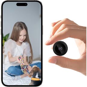 2025 Upgraded Small Cameras Hidden Wireless, 1080P 2.4G WiFi 1-Min Quick Connect Mini Camera Spy Cam, Motion Detection Secret Camera, Auto Night Vision, 300mAh, Built-in Magnet