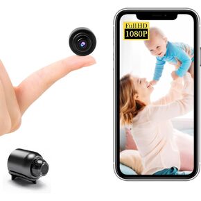 2024 Smallest Wireless WiFi Camera,Concealed Size HD1080P Camera with Video Recording Live Feed,Baby Monitor,Nanny Cam,with Night Vision,Motion Detection,Cloud Storage for Security with iOS Android