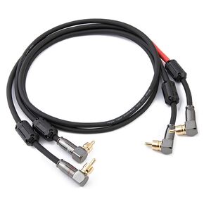 HiFi Fever Grade RCA Dual Lotus Head Audio Cable, Two to Two Audio Connection Speaker Dedicated Signal Cable（6.6ft）