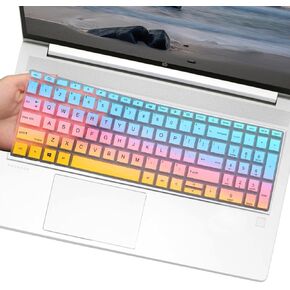 Keyboard Cover for 15.6" HP ProBook 450 455 G8 G9/ProBook 650 G8/450 G10/455 G10 15.6" inch Laptop, 2023 2022 2021 New HP ProBook 15.6 Keyboard Protector Cover (Not Fit 450 455 650 G6 G7)-Colorful