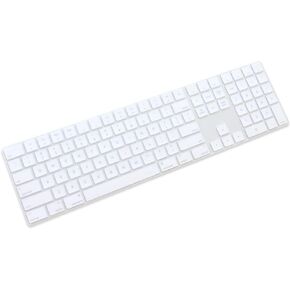 Silicone Keyboard Cover Skin for 2017 Magic Keyboard with Numeric Keypad MQ052LL/A (A1843) US Layout Protector Accessories NOT Compatible with Touch ID Keyboard (Semi-Transparent)