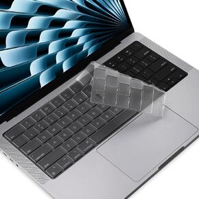 ProElife Keyboard Cover Skin for 2025 MacBook Air 13.6 inch 15.3 inch M4 Chip A3240 A3241 Accessory (U.S Enter) Ultra Thin TPU Protector for Air 13'' 15'' M4 2025 (Transparent)
