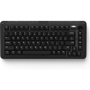 IQUNIX ZX75 Dark Side 75% RGB Mechanical Keyboard with Volume Knob, 81 Keys Hotswap TTC Goldpink Switches Wireless Keyboard, Supports Bluetooth 5.1, 2.4GHz and Wired, for Win/Mac Laptop PC