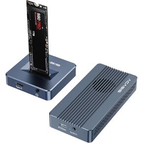 ACASIS 40Gbps M.2 NVMe SSD Enclosure & 10Gbps NVME SSD Reader Adapter, Aluminium Alloy Housing Fast Heat Dissipation, TBU 405 Pro for M1 M2 Pro/Max, Compatible with USB4/3.2/3.1/3.0/2.0