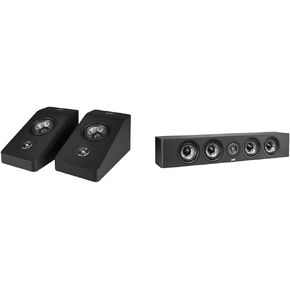 Polk Reserve R900 Height and R350 Center Channel Speakers Bundle with 1" Tweeters and 4" Woofers for Dolby Atmos Home Theater