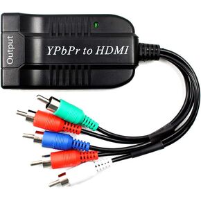 مكون ذكر لمحول HDMI ، 5RCA مكون RGB YPBPR إلى محول HDMI يدعم 1080p
