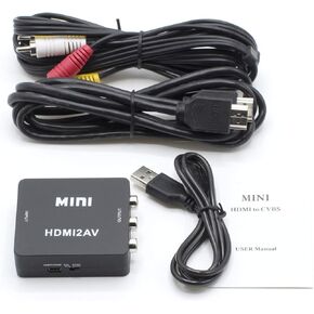 THE CIMPLE CO HDMI to RCA Converter (Digital to Analog Converter) - Converts from HDMI - Does not Work in Reverse - UP CONVERTS - Black Kit