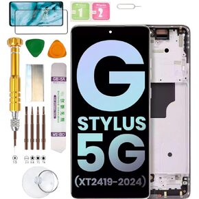 (OLED/with Fingerprint) LCD Display Assembly for Motorola Moto G Stylus 5G (2024 Version) XT2419 Screen Replacement kit (Caramel Latte)