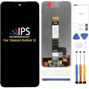 استبدال شاشة OEM A-Mind لـ Xiaomi Redmi 12 6.79 "مجموعة أرقام شاشة LCD الأصلية مع مجموعة أدوات الإصلاح مجموعة كاملة من إصلاح اللوحة الأمامية 23053RN02A/Y/I/L