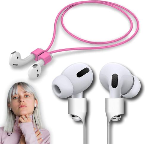 Ultra Strong Magnetic Airpod Pro Strap Anti-Lost Cord Sports Lanyard Compatible with Airpods 3rd 2nd Generation Pro 3 2 1 (3 White) in Saudi Arabia