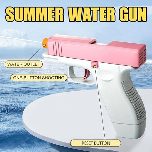 2 Pack Water Gun for Kids - Squirt Guns Water Blaster Soaker 100CC Capacity Water Pistol Toys for Boys Girls Toddlers, Ideal Summer Gifts for Swimming Pool Beach Outdoor Water Toys in Saudi Arabia