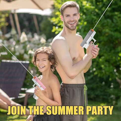 2 Pack Water Gun for Kids - Squirt Guns Water Blaster Soaker 100CC Capacity Water Pistol Toys for Boys Girls Toddlers, Ideal Summer Gifts for Swimming Pool Beach Outdoor Water Toys in Saudi Arabia
