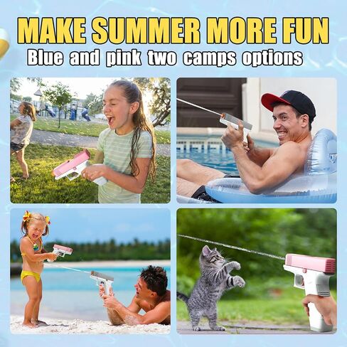 2 Pack Water Gun for Kids - Squirt Guns Water Blaster Soaker 100CC Capacity Water Pistol Toys for Boys Girls Toddlers, Ideal Summer Gifts for Swimming Pool Beach Outdoor Water Toys in Saudi Arabia