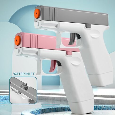2 Pack Water Gun for Kids - Squirt Guns Water Blaster Soaker 100CC Capacity Water Pistol Toys for Boys Girls Toddlers, Ideal Summer Gifts for Swimming Pool Beach Outdoor Water Toys in Saudi Arabia