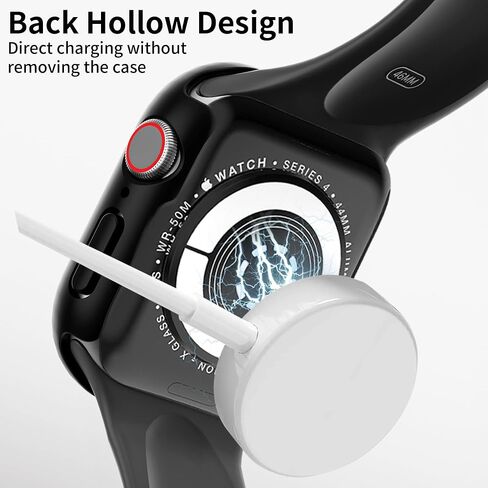 2 حزمة حزمة PCAT ISWATCH مع واقي شاشة التصميم بلا حدود ، مثالي لسلسلة Apple Watch Series 10 46 مم ، كل - حول المصد الواقي وإطار الخدش (Rose Gold+شفاف ، 46 مم) in Kuwait