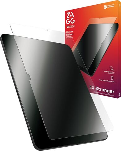 Zagg Glass Elite Samsung Galaxy Tab S10+ / Tab S9+ / Tab S9 Fe+ شاشة الحامي - 5x الزجاج المقسى ، مواد معاد تدويرها ، خالية من اللطخة ، تسهيل التثبيت in Kuwait