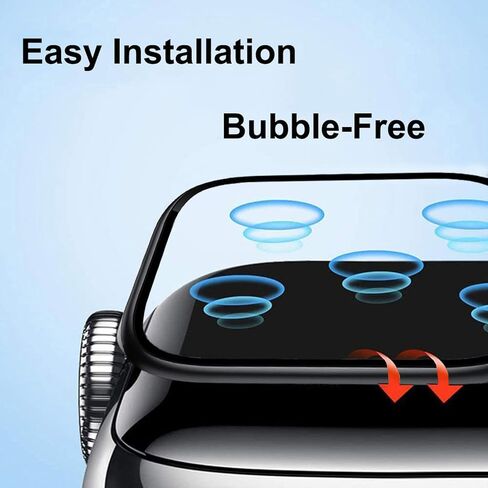 ZPIAR 2 Pack for Apple Watch Tempered Glass Screen Protector,[Keep Original][Touch Sensitive][Waterproof] HD Film for iwatch (Black, 41mm) in Saudi Arabia