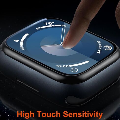 ZPIAR 2 Pack for Apple Watch Tempered Glass Screen Protector,[Keep Original][Touch Sensitive][Waterproof] HD Film for iwatch (Black, 41mm) in Saudi Arabia