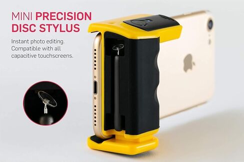 Adonit Photogrip (Yellow) Stabilizer Hand Grip Phone Holder with Bluetooth Remote Shutter, Mini Tripod, Travel Bag, Mini Stylus Kits for iPhone, Android, Samsung, LG, Google Pixel, HTC, Smart Phone in Kuwait
