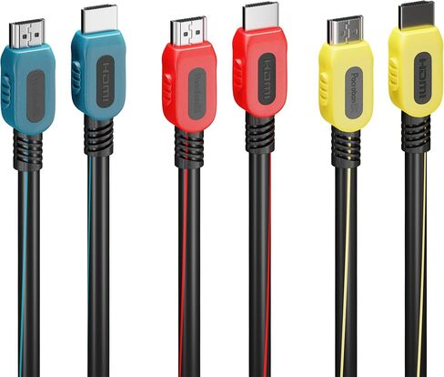 HDMI Cable 10 Feet 10Pack, Ultra High Speed 8K, eARC, 4K 120Hz, HDCP, CL3 Rated Fire-Resistant, Great for Monitor, PC, Laptop, Projector, Soundbar, Gaming - Only for HDMI to HDMI Required Devices in Kuwait