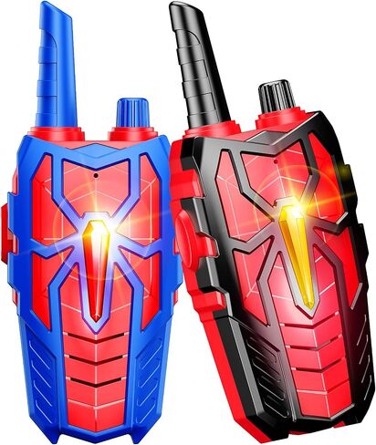 Spider Walkie Talkies Rechargeable Toys for Kids : Gifts for Boys Ages 3 4 5 6 7 8 9 10 Kids Walkie Talkies 2 Pack Outdoor Hiking Toy for 5-7 Year Old Boy Christmas Birthday Gift 2 Way Radio for Boys in Kuwait