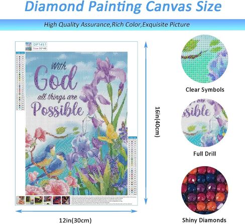 Auremi Diamond Art Painting Kits for Adults, 5D Sunflower Diamond Painting Kits for Adults Beginners DIY Full Drill Inspirational Diamond Dots Crystal Craft Kits for Home Wall Decor Gifts 12x16 inch in Saudi Arabia