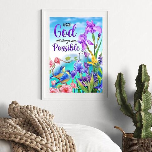 Auremi Diamond Art Painting Kits for Adults, 5D Sunflower Diamond Painting Kits for Adults Beginners DIY Full Drill Inspirational Diamond Dots Crystal Craft Kits for Home Wall Decor Gifts 12x16 inch in Saudi Arabia