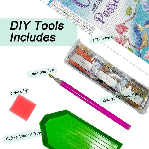 Auremi Diamond Art Painting Kits for Adults, 5D Sunflower Diamond Painting Kits for Adults Beginners DIY Full Drill Inspirational Diamond Dots Crystal Craft Kits for Home Wall Decor Gifts 12x16 inch in Saudi Arabia