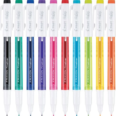 Pilot, FriXion Fineliner Erasable Marker Pens, Fine Point 0.7 mm, Pack of 8, Assorted Colors in Saudi Arabia