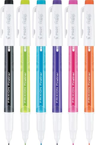 Pilot, FriXion Fineliner Erasable Marker Pens, Fine Point 0.7 mm, Pack of 8, Assorted Colors in Saudi Arabia