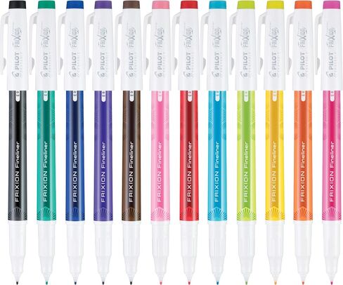 Pilot, FriXion Fineliner Erasable Marker Pens, Fine Point 0.7 mm, Pack of 8, Assorted Colors in Saudi Arabia