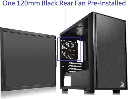 Thermaltake Versa H17 Black SPCC Micro ATX Mini Tower Gaming Computer Case CA-1J1-00S1NN-00 و Smart 500W 80+ PSU معتمد من White ، الطاقة المستمرة in Kuwait
