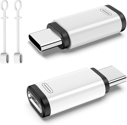 Timovo for Lightning to USB C Adapter ، 2 Pack USB C Male لإضاءة ADAPTRER الإناث مع 36 واط شحن سريع ومزامنة البيانات لجهاز iPhone 15/16 Pro/Pro Max/Plus ، Galaxy S24/23 ، iPad ، وليس للصوت/OTG ، أبيض ، أبيض in Kuwait