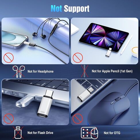 Timovo for Lightning to USB C Adapter ، 2 Pack USB C Male لإضاءة ADAPTRER الإناث مع 36 واط شحن سريع ومزامنة البيانات لجهاز iPhone 15/16 Pro/Pro Max/Plus ، Galaxy S24/23 ، iPad ، وليس للصوت/OTG ، أبيض ، أبيض in Kuwait