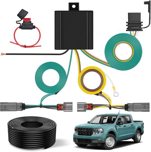 Nilight 4 Pin Trailer Wiring Harness Kit 56477 Vehicle Standard 4 Way Connector Custom for 2022 2023 2024 Ford Maverick Simple Fit Tow Hitch Harness in Saudi Arabia