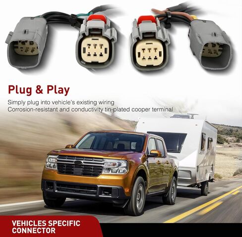 Nilight 4 Pin Trailer Wiring Harness Kit 56477 Vehicle Standard 4 Way Connector Custom for 2022 2023 2024 Ford Maverick Simple Fit Tow Hitch Harness in Saudi Arabia