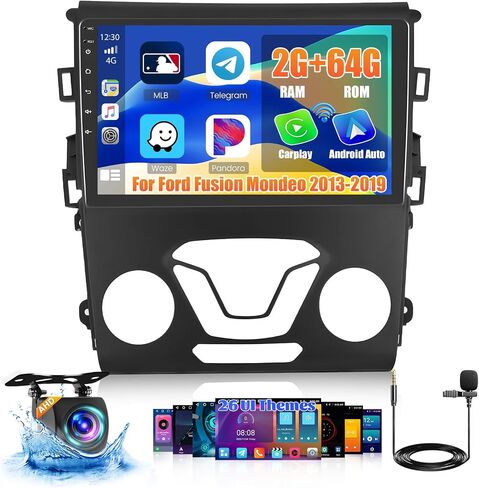 2+64g Android 13 Carplay Car Stereo Radio for Ford Fusion Mondeo 2013-2019 ، 9 '' HD Touch Screen متوافقة مع Android Auto ، وكاميرا AHD الاحتياطية ، ورابط المرآة ، GPS ، WiFi ، FM RDS in Kuwait