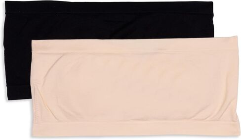 Calvin Klein Girl's Seamless Bandeau with Cookie 2 Pack, Crystal Pink/Almond, Small in Saudi Arabia