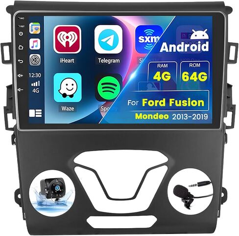 2+64g Android 13 Carplay Car Stereo Radio for Ford Fusion Mondeo 2013-2019 ، 9 '' HD Touch Screen متوافقة مع Android Auto ، وكاميرا AHD الاحتياطية ، ورابط المرآة ، GPS ، WiFi ، FM RDS in Kuwait