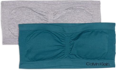 Calvin Klein Girl's Seamless Bandeau with Cookie 2 Pack, Crystal Pink/Almond, Small in Saudi Arabia