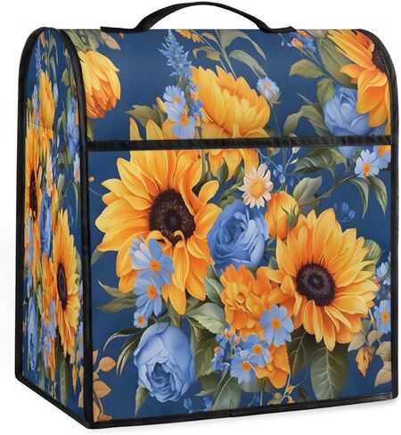 Sunflower Stand Mixer Cover Dust Cover for Stand Mixer with Pockets Waterproof Small Appliance Covers Foldable Kitchen Mixers Accessories for Home in Kuwait