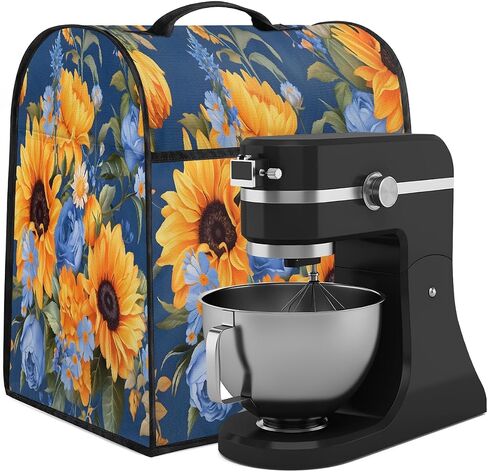 Sunflower Stand Mixer Cover Dust Cover for Stand Mixer with Pockets Waterproof Small Appliance Covers Foldable Kitchen Mixers Accessories for Home in Kuwait