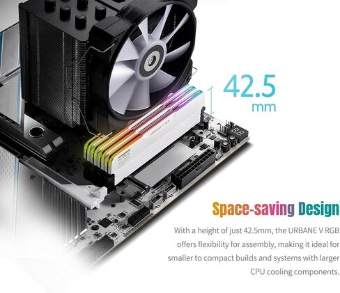 KLEVV URBANE V RGB DDR5 32GB (2x16GB) 6000MHz CL30 A-DIE 1.35V MAMBING MEMARTER SK HYNIX Chip XMP 3.0 / AMD EXPO (KD5AGUA80-60A300M) in Kuwait