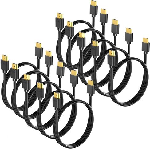3 FT HDMI Cable 10-Pack, 4K HDMI to HDMI Cable 3FT Multi-pack,High Speed Shielded HDMI 2.0 Cord with 2k@165/144Hz,HDCP 2.2, HDR, ARC & CL3 Rated | for Laptop, Monitor, TV PS5, PS4, Xbox, Soundbar,KVM in Saudi Arabia