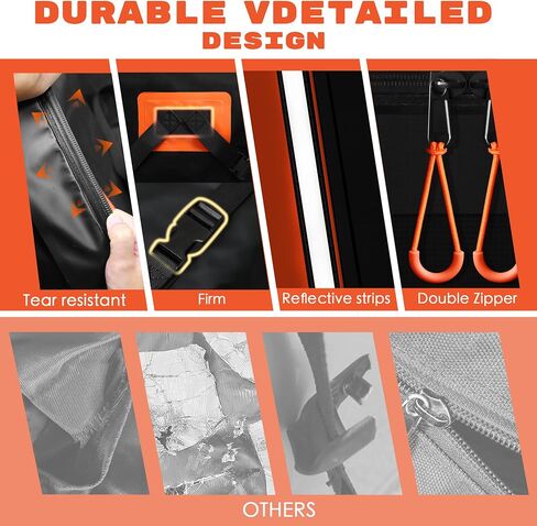 1000D Rooftop Cargo Carrier, PVC Waterproof Roof Cargo Bag with Anti-Slip Mat 8 Door Hooks Storage Bag, 21 Cubic Feet Car Roof Bag for All Vehicle with or Without Rack Orange in Saudi Arabia