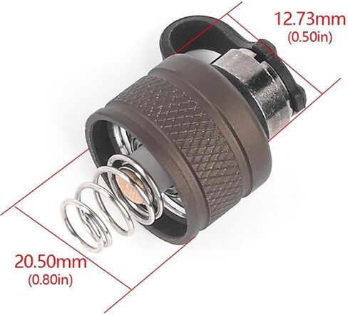 غطاء الذيل المصباح التكتيكي لـ PLHV2 OKW M300 M600 CAP Light Light Tail (أسود) in Kuwait